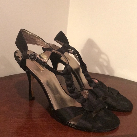 Summer Lightweight Leather/ Satin Heels - Picture 1 of 10